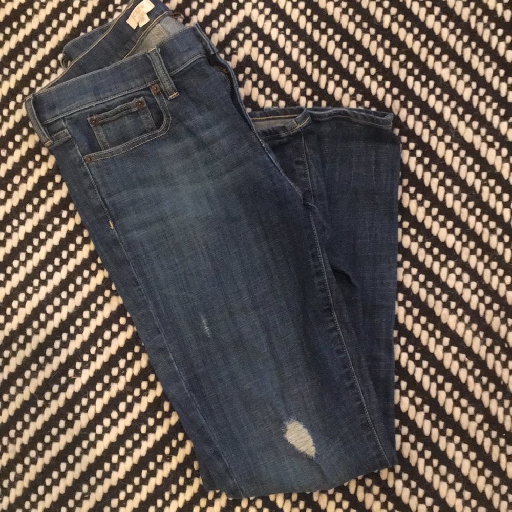 JCrew Medium wash distressed stretch denim 08410